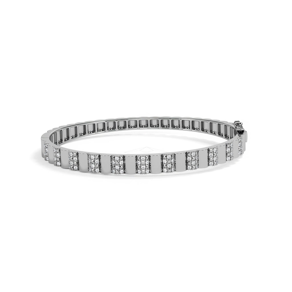 Contour 0.50ct Lab Diamond Bangle in Sterling Silver