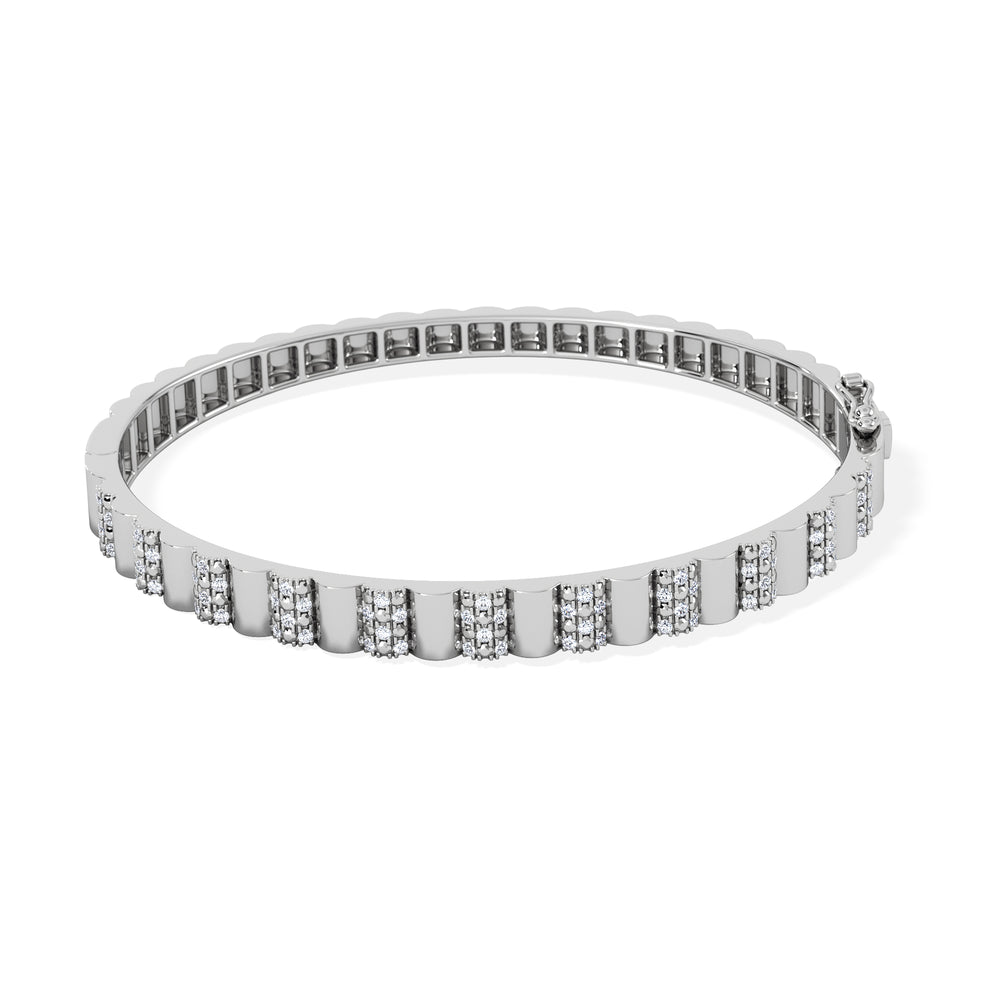 Contour 0.50ct Lab Diamond Bangle in Sterling Silver