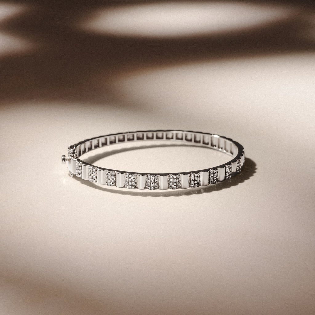 Contour 0.50ct Lab Diamond Bangle in Sterling Silver