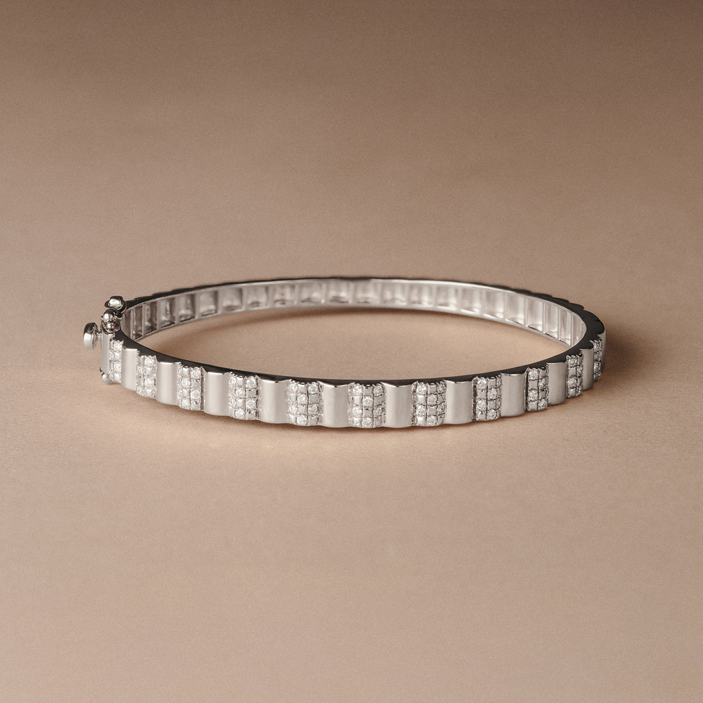 Contour 0.50ct Lab Diamond Bangle in Sterling Silver