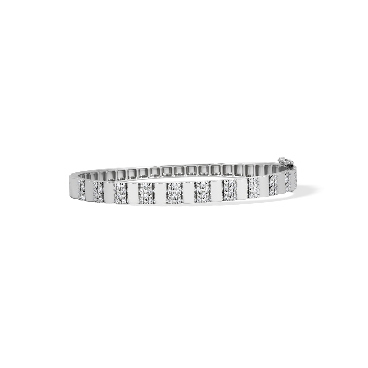 Contour 0.50ct Lab Diamond Bangle in Sterling Silver