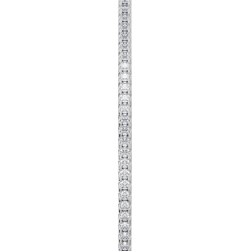 0.50ct Lab Diamond Half Pavé Bangle Bracelet in Sterling Silver