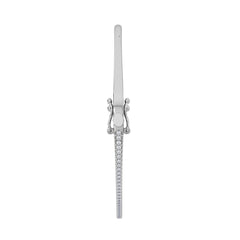 0.50ct Lab Diamond Half Pavé Bangle Bracelet in Sterling Silver