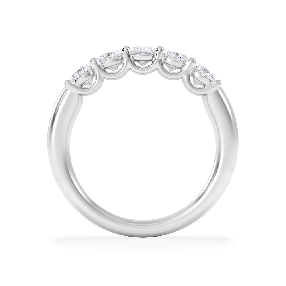 Lab Diamond 5 Stone Oval 1.00ct Total Platinum Ring