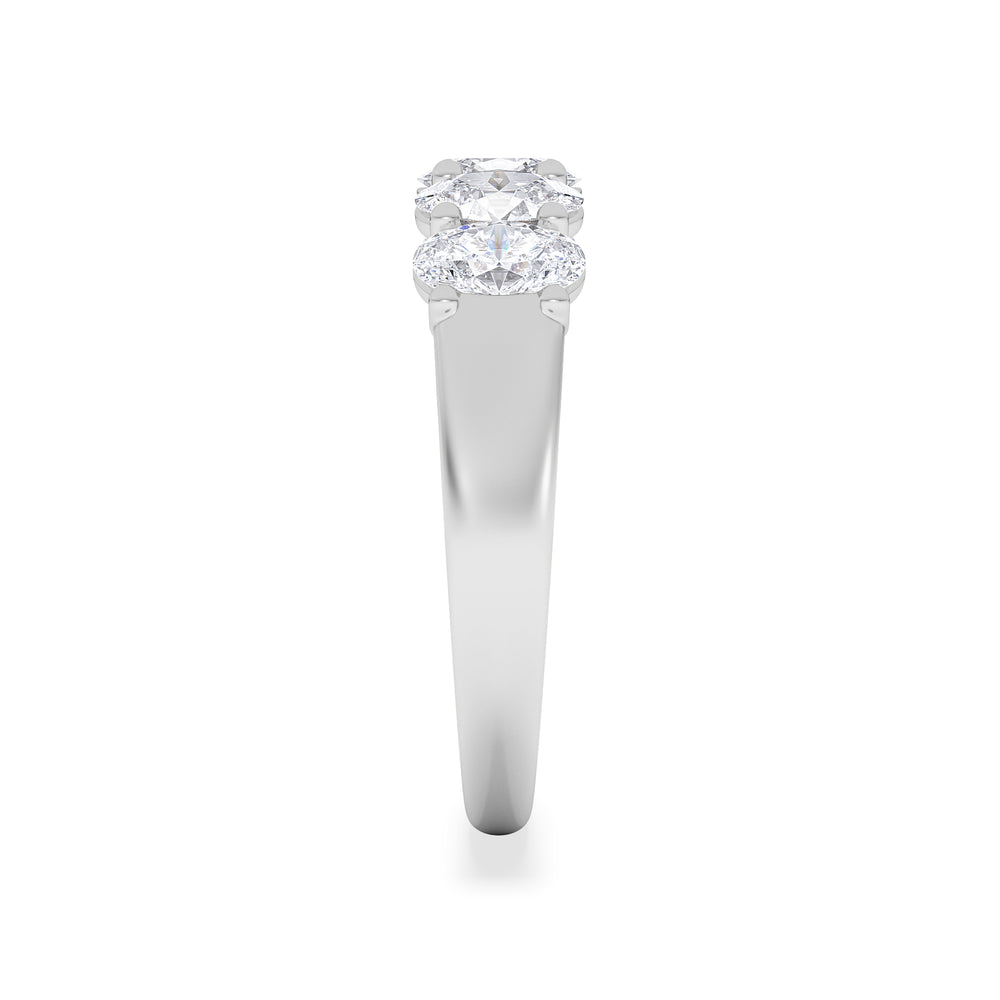 Lab Diamond 5 Stone Oval 1.00ct Total Platinum Ring