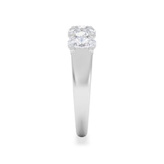 Lab Diamond 5 Stone Oval 1.00ct Total Platinum Ring