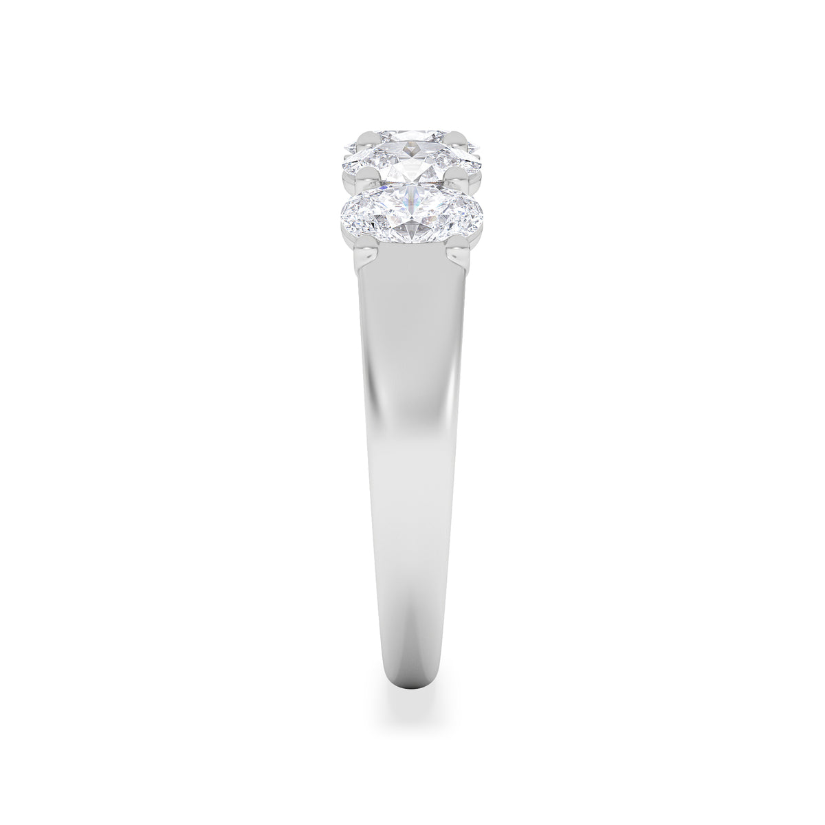 Lab Diamond 5 Stone Oval 1.00ct Total Platinum Ring