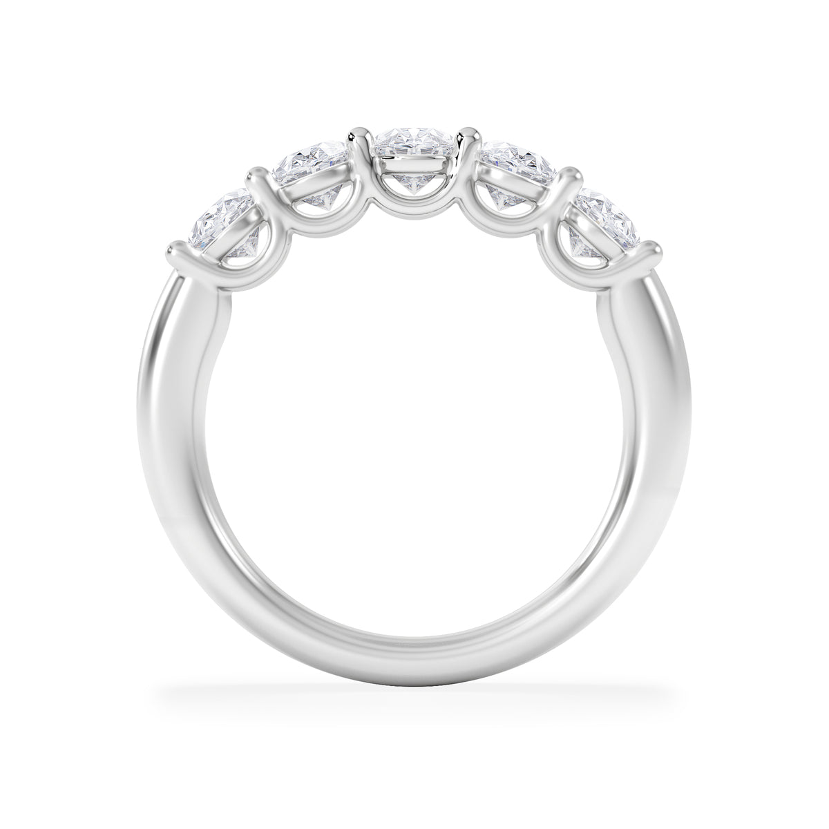 Unity 2.00ct Oval Cut Lab Diamond 5 Stone Ring in Platinum – The ...