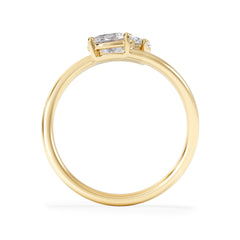 Affinity 0.80ct Oval Cut Lab Diamond 2 Stone Ring in 18K Yellow Gold