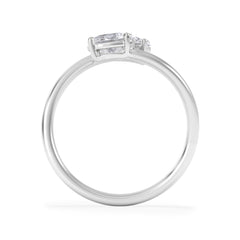 Affinity 0.80ct Oval Cut Lab Diamond 2 Stone Ring in Platinum