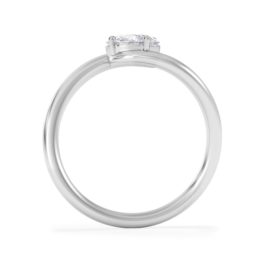 Affinity 0.50ct Oval Cut Lab Diamond Solitaire Engagement Ring in Platinum