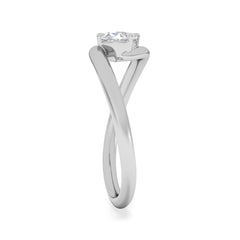 Affinity 0.50ct Oval Cut Lab Diamond Solitaire Engagement Ring in Platinum