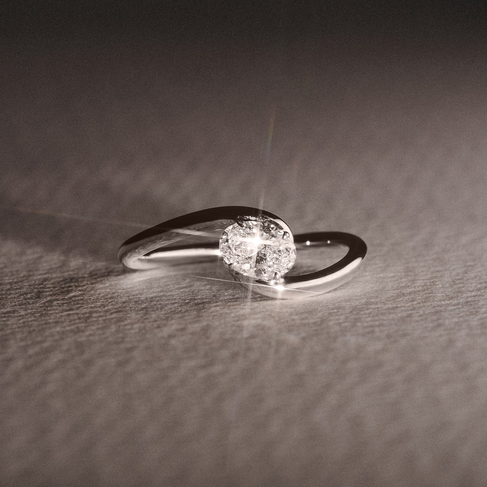 Affinity 0.50ct Oval Cut Lab Diamond Solitaire Engagement Ring in Platinum