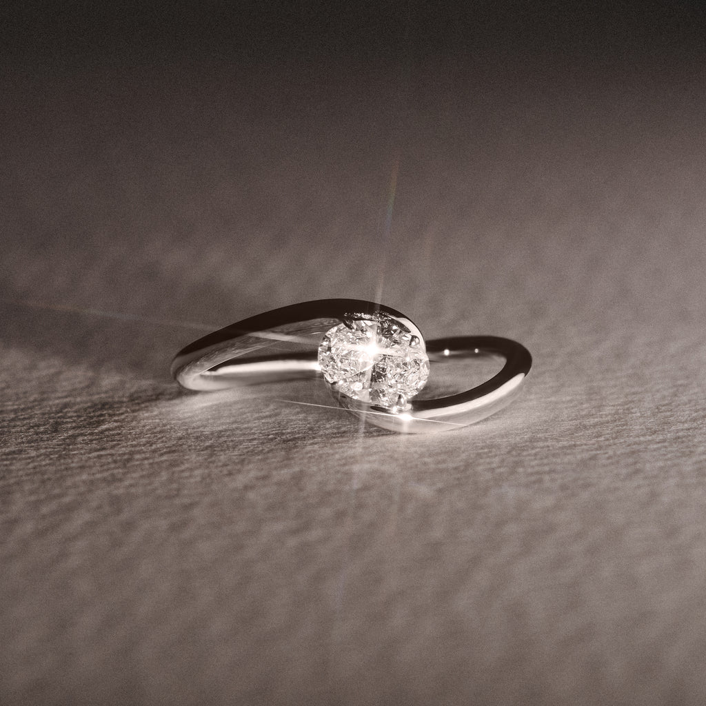 Affinity 0.50ct Oval Cut Lab Diamond Solitaire Engagement Ring in Platinum