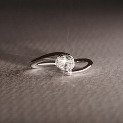 Affinity 0.50ct Oval Cut Lab Diamond Solitaire Engagement Ring in Platinum