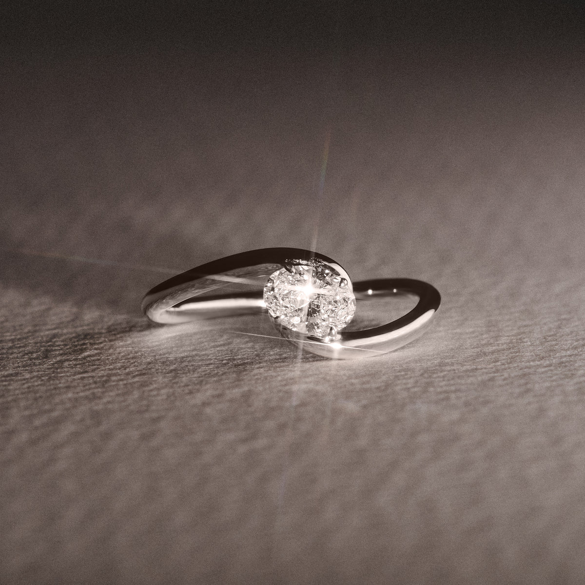 Affinity 0.50ct Oval Cut Lab Diamond Solitaire Engagement Ring in Platinum