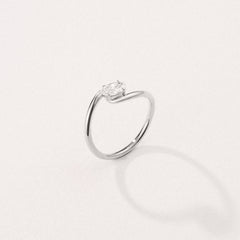 Affinity 0.50ct Oval Cut Lab Diamond Solitaire Engagement Ring in Platinum