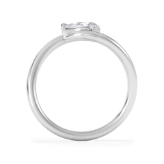Affinity 0.50ct Pear Cut Lab Diamond Solitaire Engagement Ring in Platinum