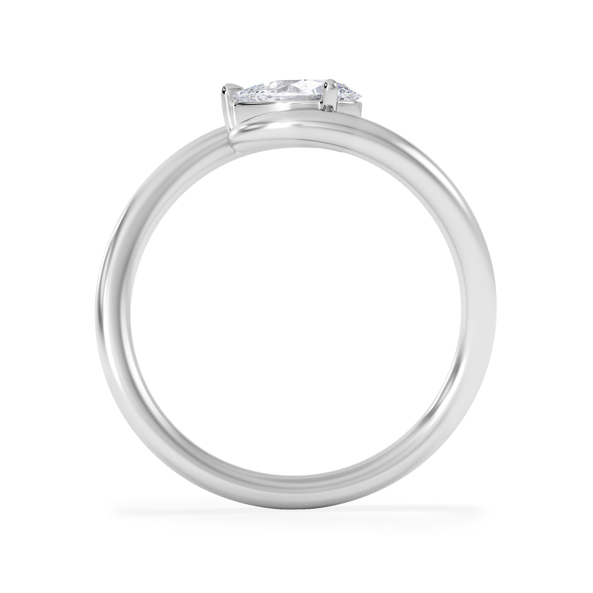 Affinity 0.50ct Pear Cut Lab Diamond Solitaire Engagement Ring in Platinum