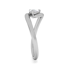 Affinity 0.50ct Pear Cut Lab Diamond Solitaire Engagement Ring in Platinum