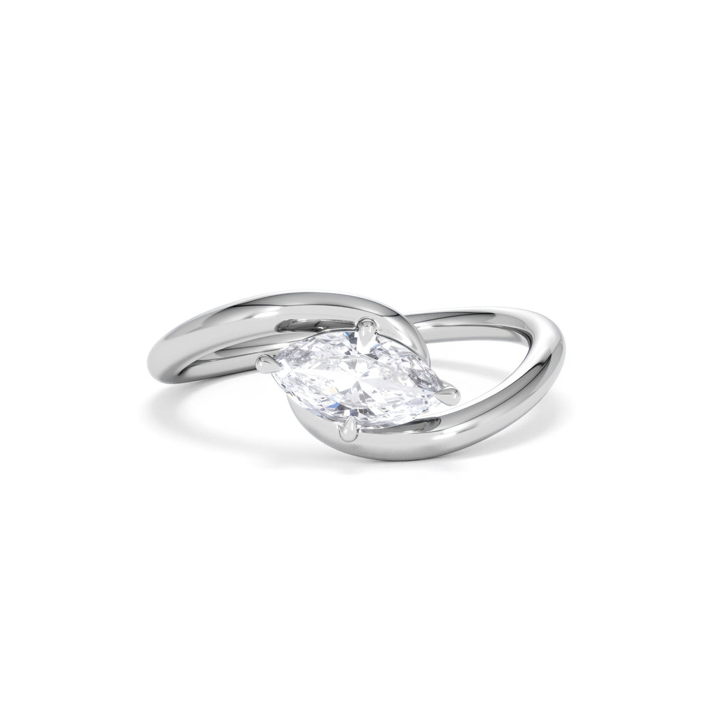Affinity 0.50ct Marquise Cut Lab Diamond Solitaire Engagement Ring in Platinum