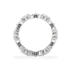 Luxe Floral 3.20ct Marquise and Round Cut Lab Diamond Eternity Ring in 18K White Gold