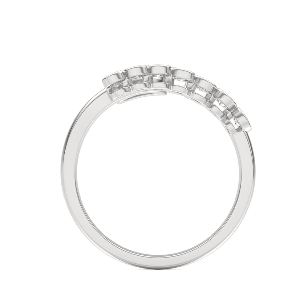 Skyline 0.45ct Pear and Round Cut Lab Diamond Ring in 14K White Gold