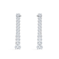 LUXE 6.00ct Lab Diamond Drop Earrings with IGI Certified Oval-Cut Diamonds in 18K White Gold