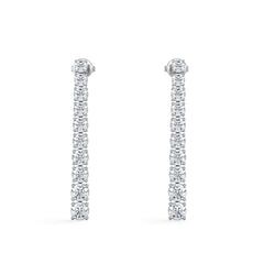 LUXE 5.00ct Lab Diamond Drop Earrings with IGI Certified Brilliant-Cut Diamonds in 18K White Gold