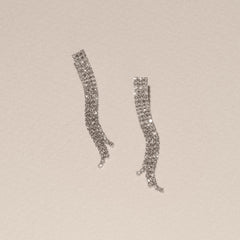 Soirée 1.75ct Round Cut Lab Diamond Drop Earrings in 18K White Gold