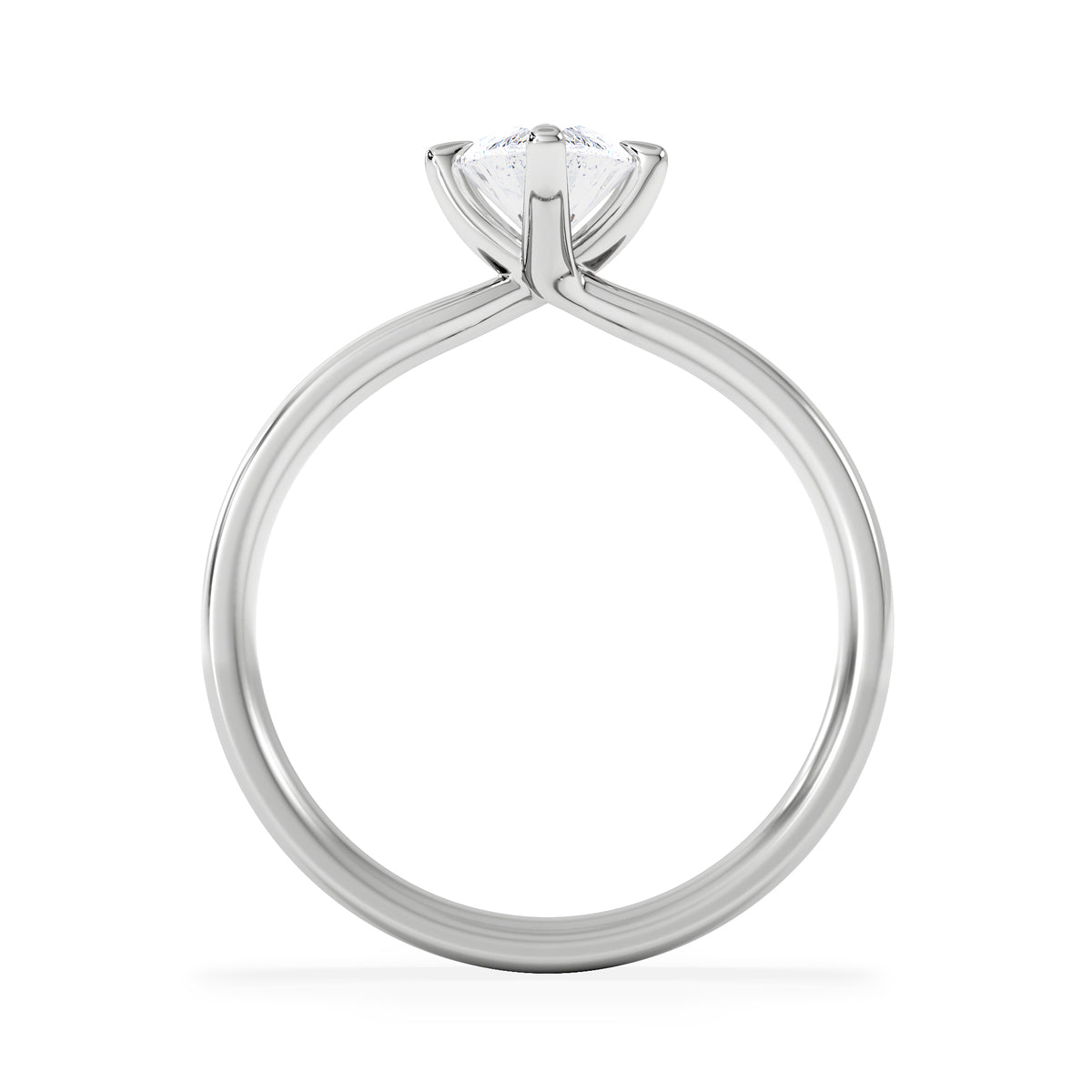 Origin Twist 1.00ct Marquise Cut Lab Diamond Solitaire Engagement Ring in Platinum