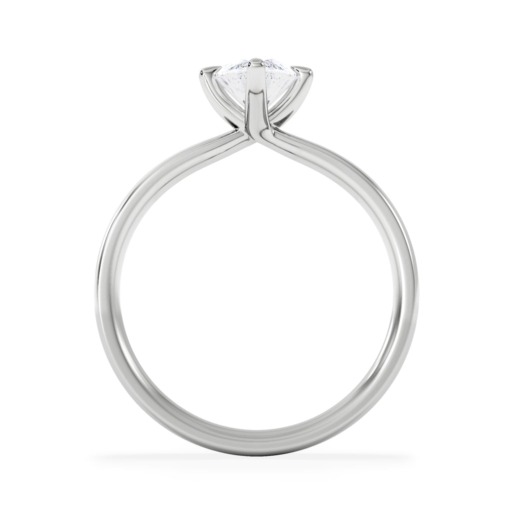 Origin Twist 1.00ct Marquise Cut Lab Diamond Solitaire Engagement Ring in 18K White Gold