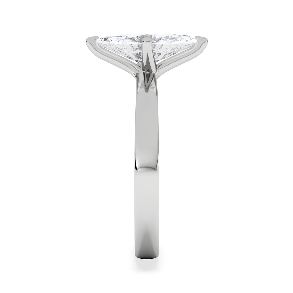Origin Twist 1.00ct Marquise Cut Lab Diamond Solitaire Engagement Ring in 18K White Gold
