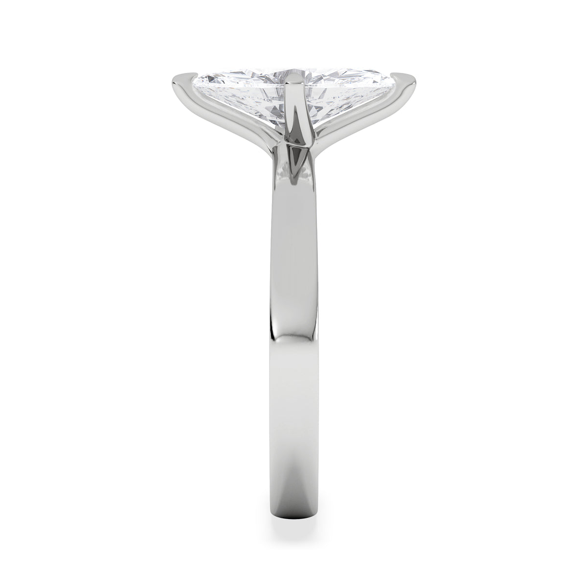 Origin Twist 1.00ct Marquise Cut Lab Diamond Solitaire Engagement Ring in 18K White Gold