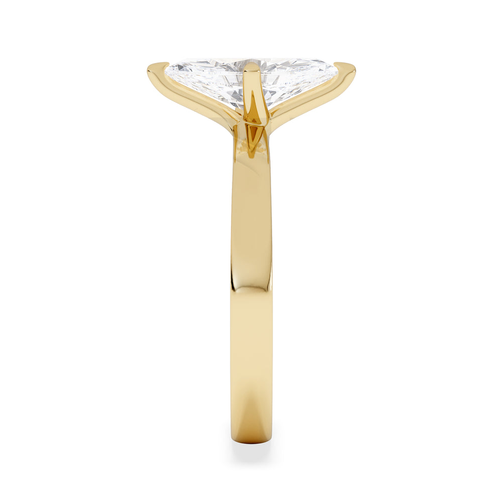 Origin Twist 1.00ct Marquise Cut Lab Diamond Solitaire Engagement Ring in 18K Yellow Gold