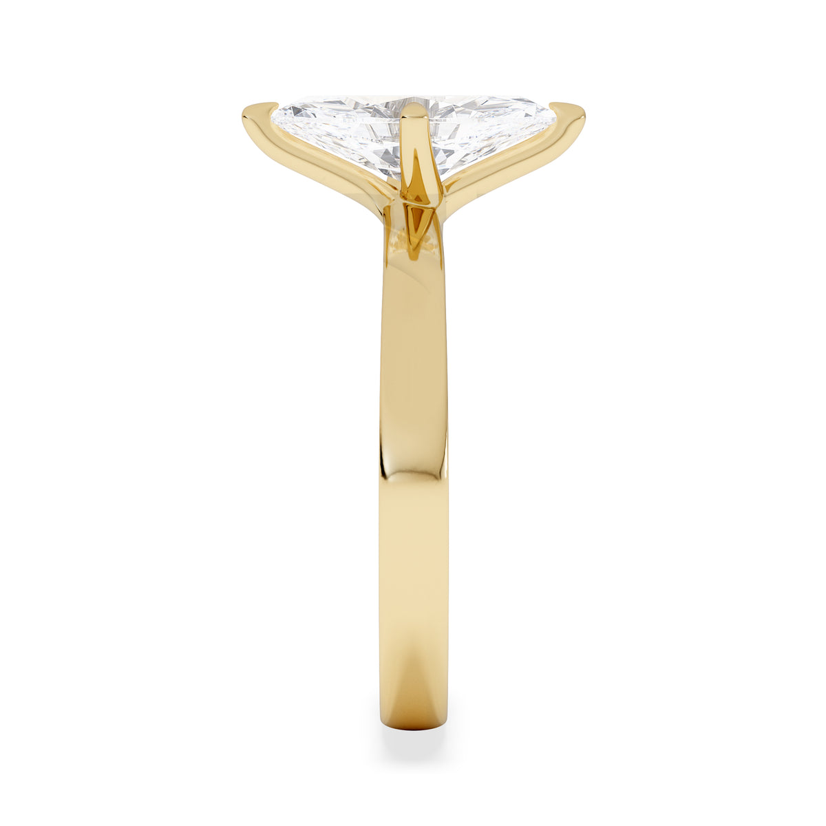 Origin Twist 1.00ct Marquise Cut Lab Diamond Solitaire Engagement Ring in 18K Yellow Gold