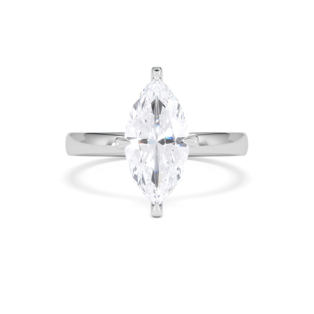 Origin Twist 2.00ct Marquise Cut Lab Diamond Solitaire Engagement Ring in Platinum