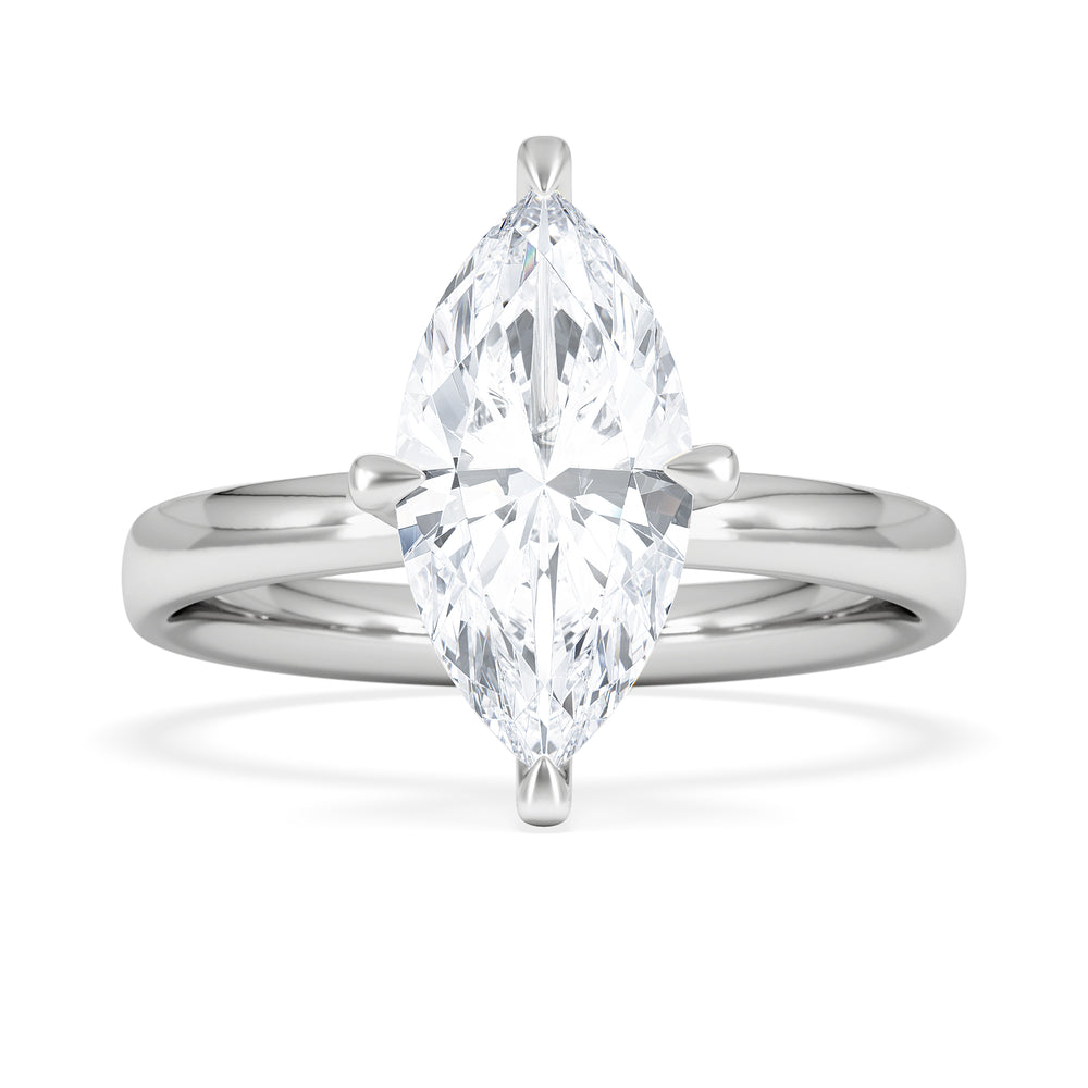 Origin Twist 2.00ct Marquise Cut Lab Diamond Solitaire Engagement Ring in Platinum