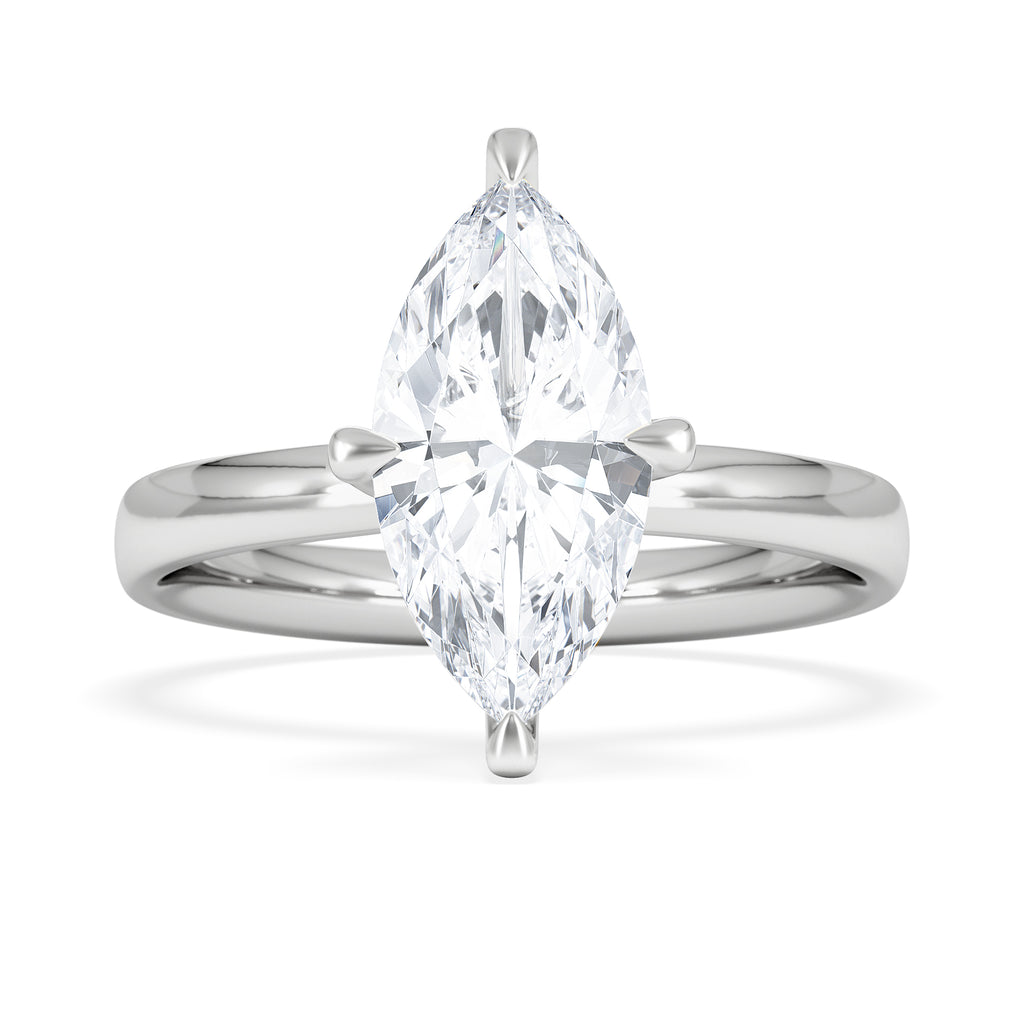 Origin Twist 2.00ct Marquise Cut Lab Diamond Solitaire Engagement Ring in Platinum