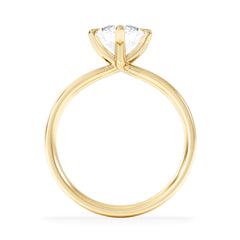 Origin Twist 2.00ct Marquise Cut Lab Diamond Solitaire Engagement Ring in 18K Yellow Gold
