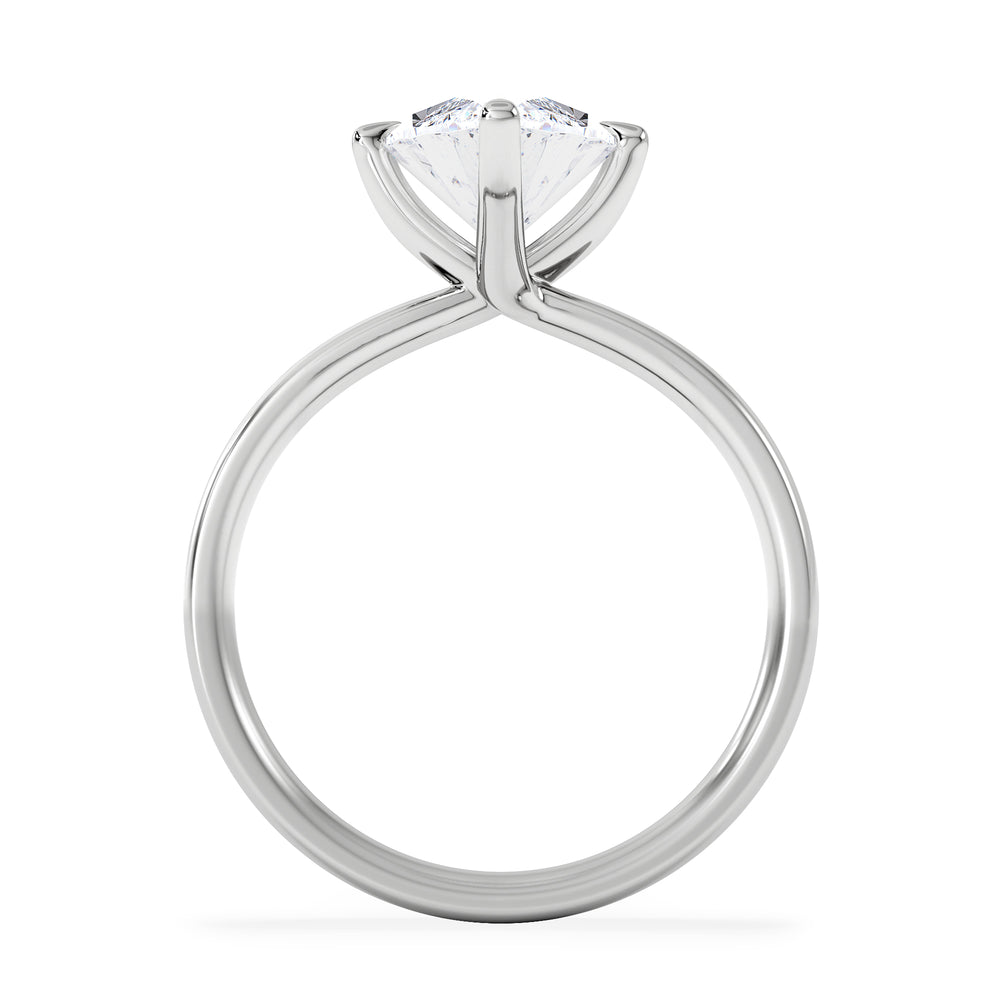 Origin Twist 3.00ct Marquise Cut Lab Diamond Solitaire Engagement Ring in 18K White Gold