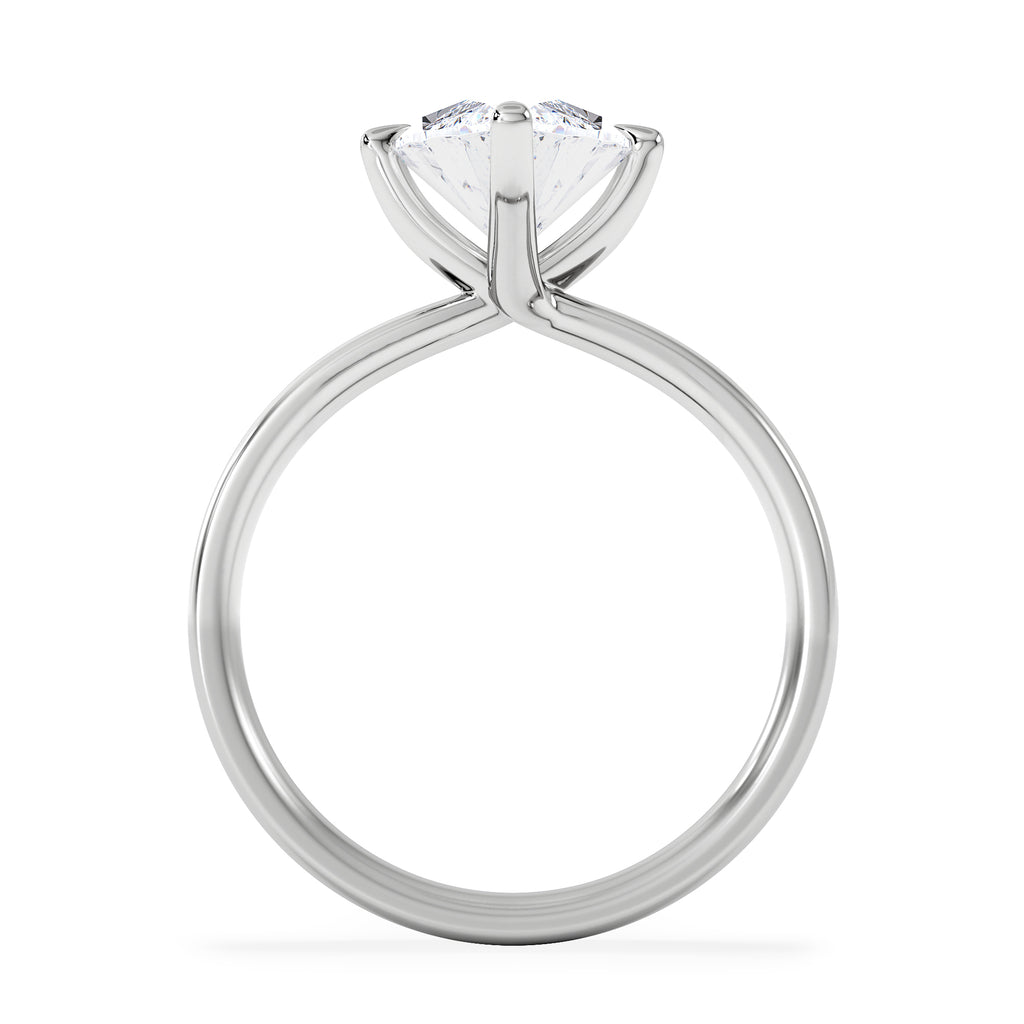 Origin Twist 3.00ct Marquise Cut Lab Diamond Solitaire Engagement Ring in 18K White Gold