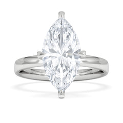 Origin Twist 3.00ct Marquise Cut Lab Diamond Solitaire Engagement Ring in 18K White Gold