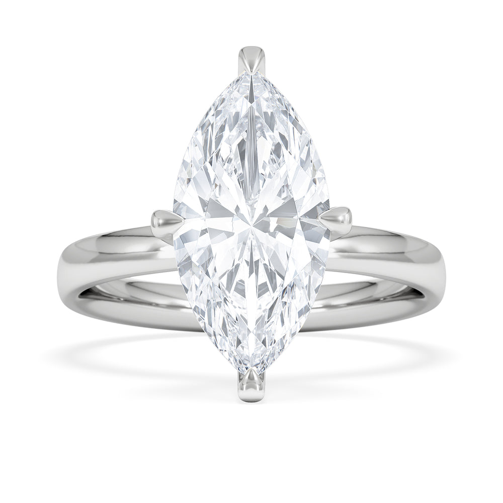 Origin Twist 3.00ct Marquise Cut Lab Diamond Solitaire Engagement Ring in Platinum