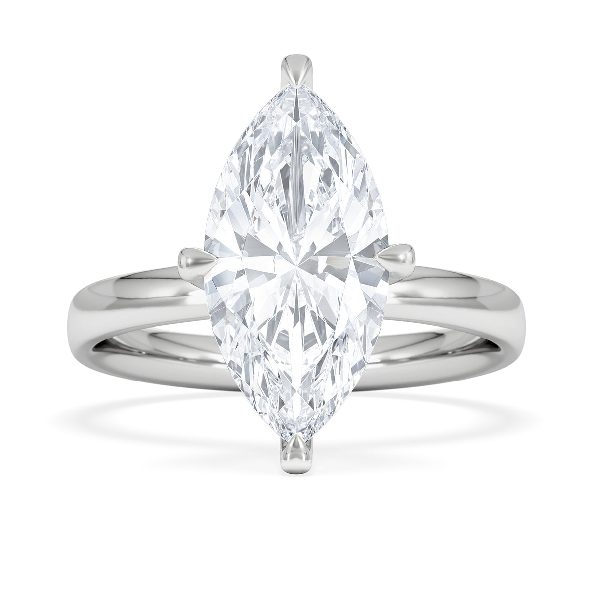 Origin Twist 3.00ct Marquise Cut Lab Diamond Solitaire Engagement Ring in Platinum