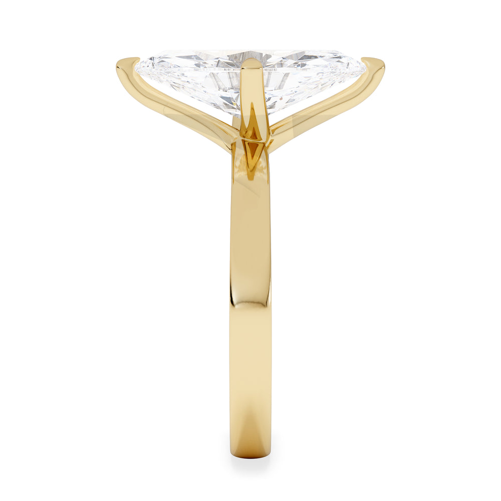 Origin Twist 3.00ct Marquise Cut Lab Diamond Solitaire Engagement Ring in 18K Yellow Gold