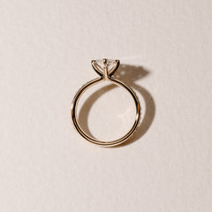 Origin Twist 2.00ct Marquise Cut Lab Diamond Solitaire Engagement Ring with Side Stones in 18K Yellow Gold