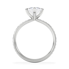 Origin Twist 2.00ct Marquise Cut Lab Diamond Solitaire Engagement Ring with Side Stones in Platinum