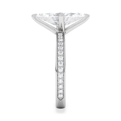 Origin Twist 2.00ct Marquise Cut Lab Diamond Solitaire Engagement Ring with Side Stones in Platinum