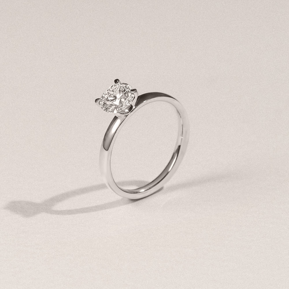 Origin 1.00ct Round Cut Lab Diamond Solitaire Engagement Ring in Platinum
